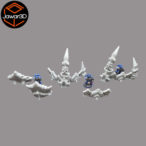 Hive Barrier Set - 28mm Wargaming Scatter Terrain Scenery Tabletop - Only-Games