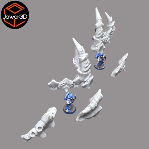 Hive Barrier Set - 28mm Wargaming Scatter Terrain Scenery Tabletop - Only-Games