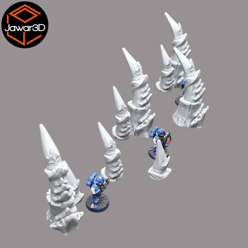 Hive Spike Set - 28mm Wargaming Scatter Terrain Scenery Tabletop - Only-Games