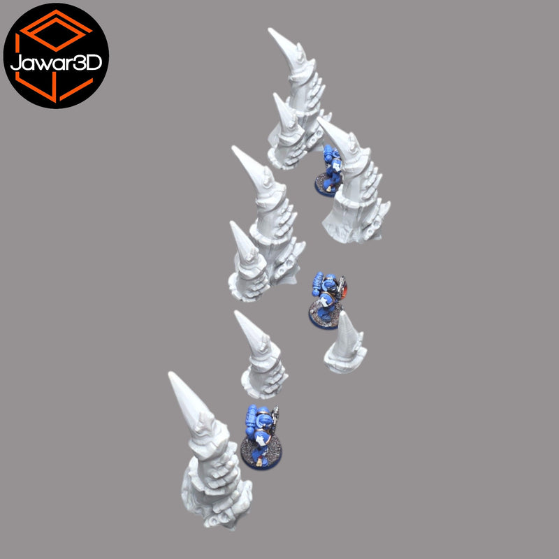 Hive Spike Set - 28mm Wargaming Scatter Terrain Scenery Tabletop - Only-Games