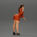 Beautiful girl in Dress Leaning on the Car - Only-Games