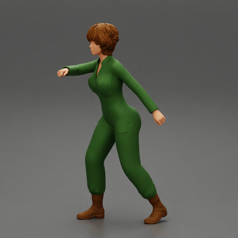 woman mechanic worker in suit standing and holding - Only-Games