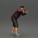 gangster man in a hoodie and cap shooting a gun behind the car - Only-Games