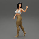 Beautiful woman in a pants walking - Only-Games