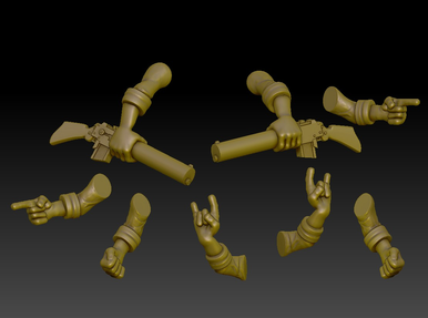 Clash of Rhyfles: Crusader Extra Arms for Plastics