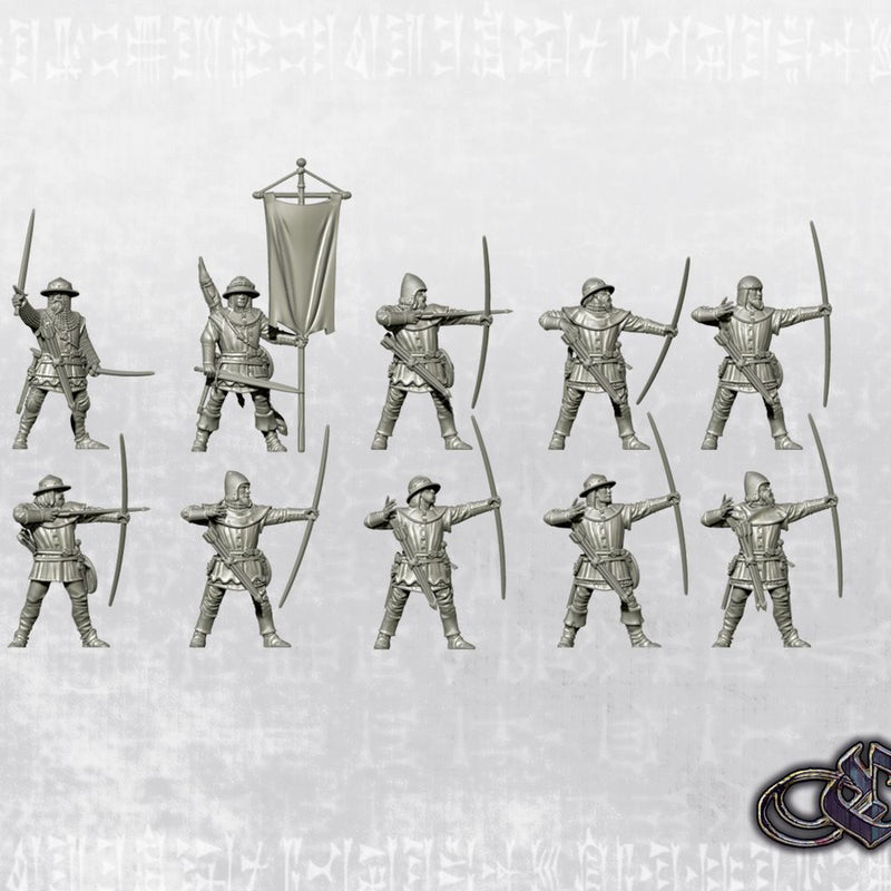 Archers on Foot - Complete Regiment - 34mm (Fantasy Scale) - Only-Games