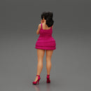 Beautiful woman standing and posing and in fashion summer dress - Only-Games