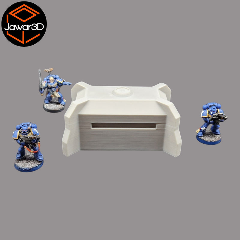 Rectangle Bunker - 28mm Wargaming Scatter Terrain Scenery Tabletop Miniature - Only-Games