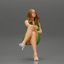 girl in dress sitting on a bench with his boyfriend in the park - Only-Games