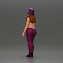 beautiful girl in pants and a hat thinking - Only-Games