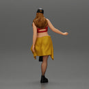 sexy girl standing in pantyhose mesh cap and shirt tied around her hips - Only-Games