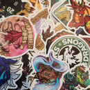 Set of 10 Lucky Dip Dungeons and Dragons Stickers | Over 50 Unique Designs | Random Selection | D&D Decals Pack - Only-Games