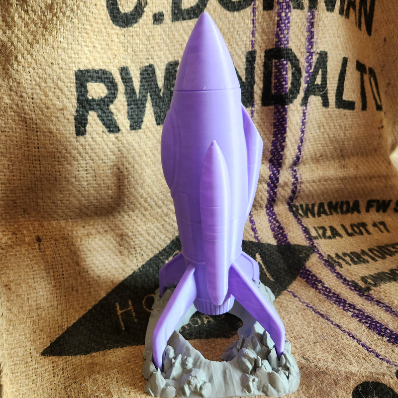Retro Rocket Dice Tower - Chonky Dice Size (Designed by FatesEnd) - Only-Games