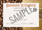 Custom Dice Voucher - Redeem for Handmade Sharp Edge Dice Set in Your Chosen Colours - Only-Games