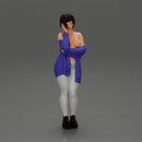 pretty nude girl with short hair posing in a sweater - Only-Games
