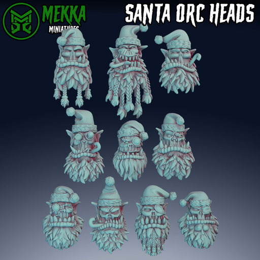 Santa Orc Heads - Only-Games