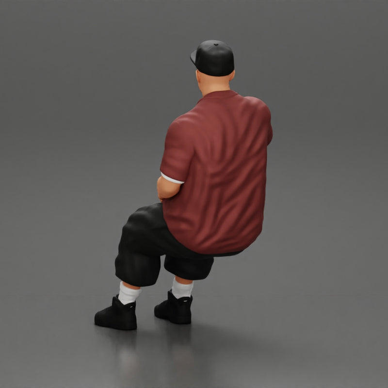 Gangster homie in cap Sitting On the car And Smoking Cigar - Only-Games