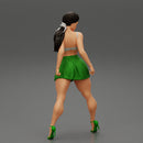 Sexy Woman with Beautiful Body Wearing Mini Skirt and Bra - Only-Games