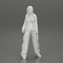 gangster homies lowrider girl posing in long open shirt with long pigtail - Only-Games