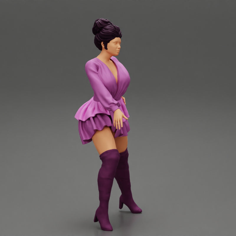 Beautiful Young Attractive Woman Wearing Dress and boot - Only-Games