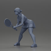 sexy tennis player in skirt holding her racket in a ready position - Only-Games