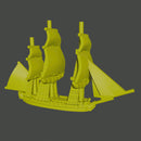 1/2400 Famous Napoleonic Ship Set (7 models) + Blender Customiser Files - Only-Games