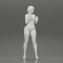 Attractive girl in bikini and stockings Leaning Against car - Only-Games