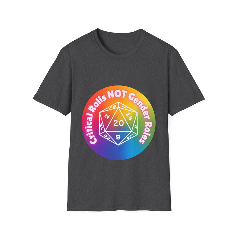 Critical Rolls NOT Gender Roles Unisex Softstyle T-Shirt - Only-Games