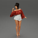 sexy girl posing in fashion shirt and mini skirt - Only-Games