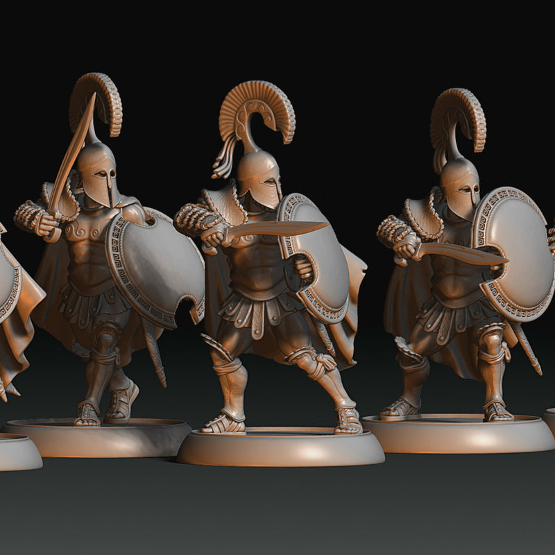 Ancient Greek Hyspaspist - 5 Miniatures - 32mm - Only-Games