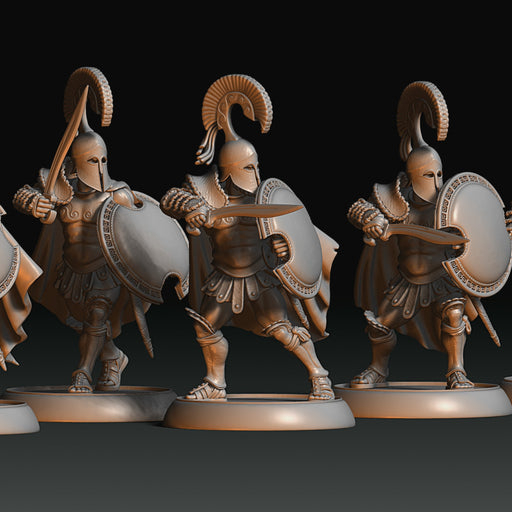 Ancient Greek Hyspaspist - 5 Miniatures - 32mm - Only-Games