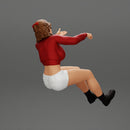 Angry Young Woman in mini shirt screaming In The Car - Only-Games