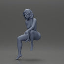 Naked girl sitting on a car - Only-Games