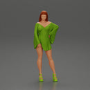 Confident Woman in kimono dress and heels posing - Only-Games