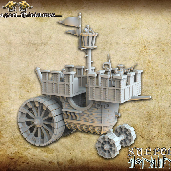 Steam fueled Landship with crew - Only-Games