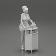 2 Models - flight attendant serving drinks to passengers on board - Only-Games