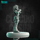 (0185) Female street fighter post apocalyptic warrior with cyber arm - Only-Games