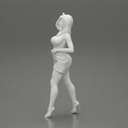 Sexy Woman walking In High Heels And Short Dress - Only-Games
