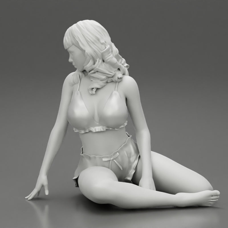 Sexy Woman Girl Sitting in night short - Only-Games