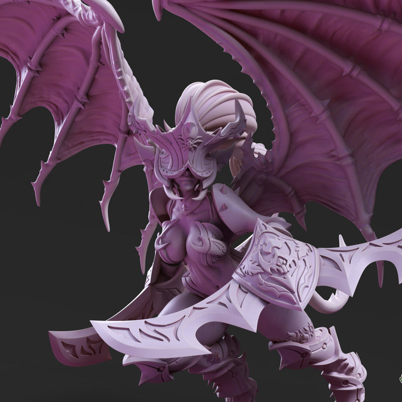 Drow Demonic Valkyrie Pose 1 - Only-Games