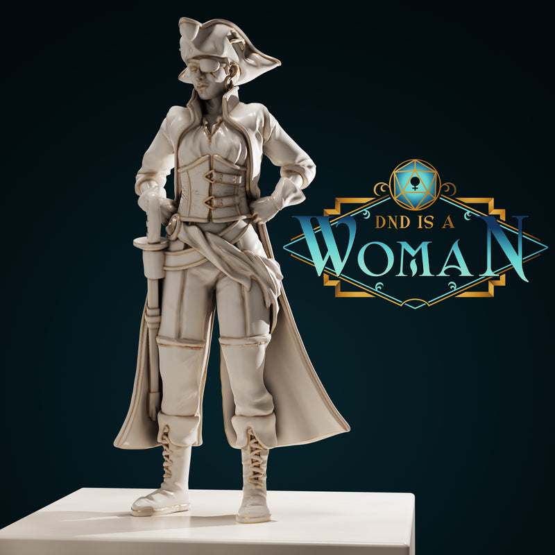 Human Fighter - Celia - 28mm / 32mm / 75mm - Only-Games