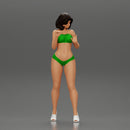 Attractive girl in bikini and heels Leaning Against car - Only-Games