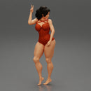 Printed Pretty Girl One Piece Swimsuit - Only-Games