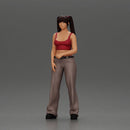 Chola girl with pigtails standing in flared pants - Only-Games