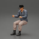 Man sitting on driver seat in car in cap - Only-Games