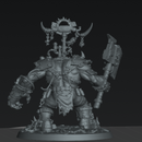 Big SkrapperBoss - Sci-Fi Orc Warlord Miniature | Scrap-Tech| Original Wargaming 40mm and 50mm base