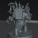 Skrapp Painmenda- Sci-Fi Orc Warlord Miniature | Scrap Pain | Original Wargaming 32mm base