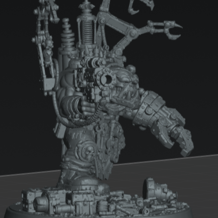 Boss Skrapper Mekkanic Supa Skrapp Armor - Sci-Fi Orc Warlord Miniature | Scrap-Tech| Original Wargaming 40mm base