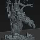 Boss Skrapper Mekkanic Supa Skrapp Armor - Sci-Fi Orc Warlord Miniature | Scrap-Tech| Original Wargaming 40mm base