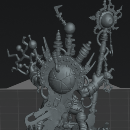 Telly-Porta Skrapp Boy | supported  - Sci-Fi Orc Warlord Miniature | Scrap-Tech| Original Wargaming 40mm